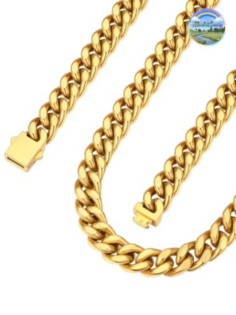 Stainless Steel Miami Cuban Link Chain 12mm 18 Inch Necklace